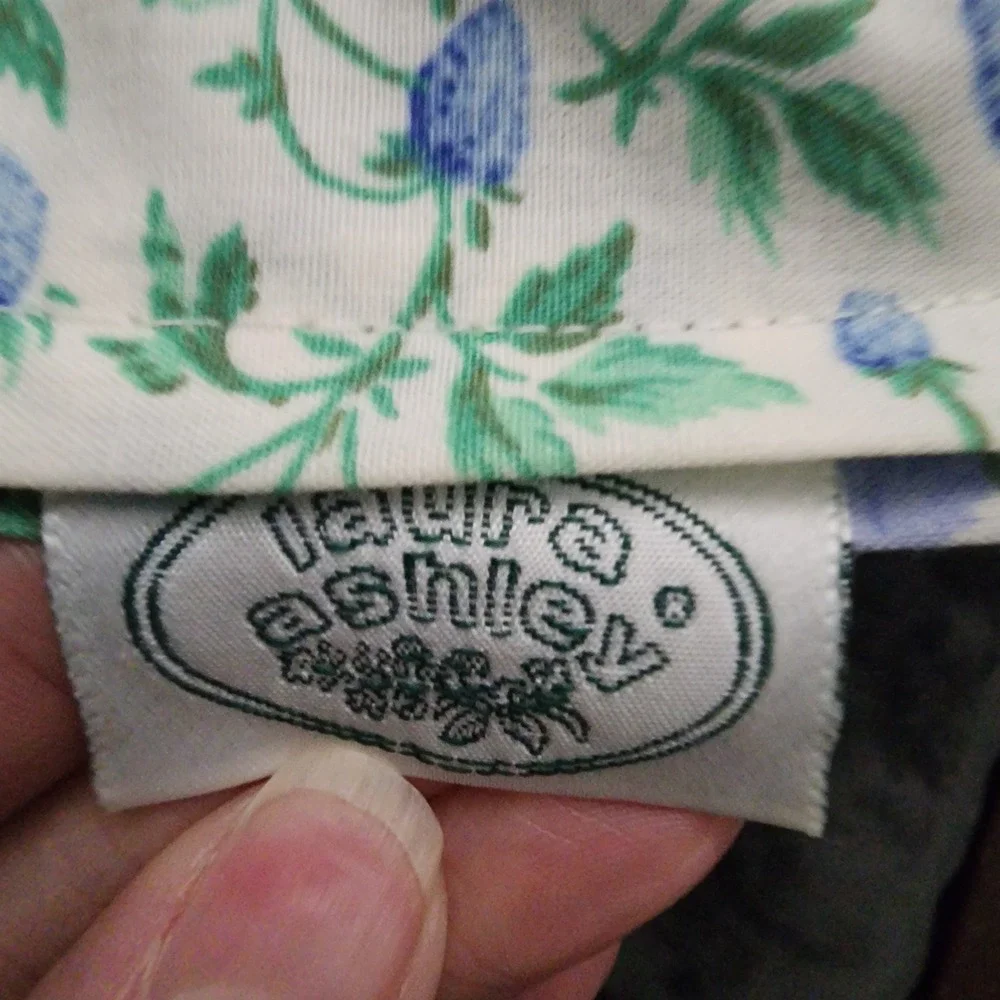 Vintage Laura Ashley Bramble Berry Full/Queen Comforter Set Revman Green 2 Shams